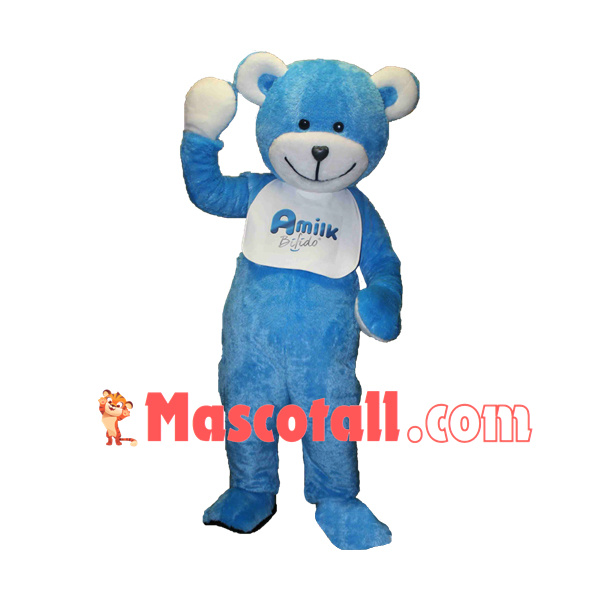 Almond Milk Blue Bear Mascot Costume