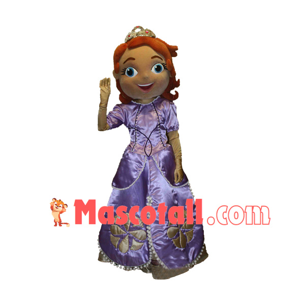 The Dark Skinned Version of Princess Sophia Mascot Costume