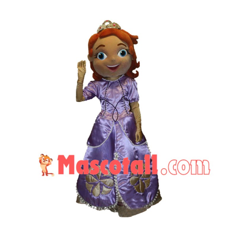 The Dark Skinned Version of Princess Sophia Mascot Costume
