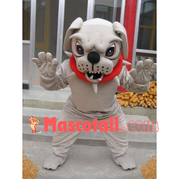 Vicious Dog Wearing Restraint Collar Mascot Costume