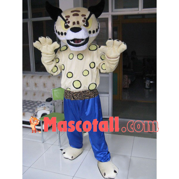 Swift Leopard With Blue Sports Pants Mascot Costume