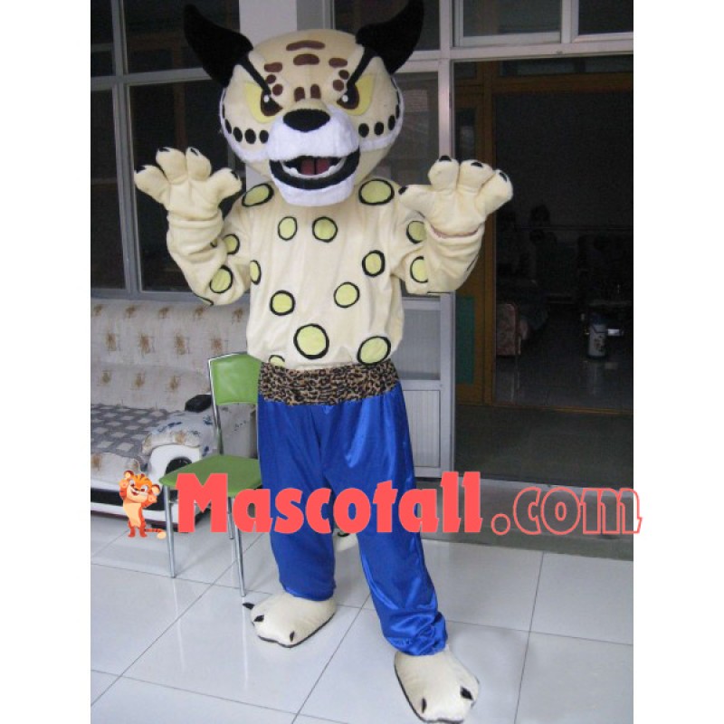 Swift Leopard With Blue Sports Pants Mascot Costume