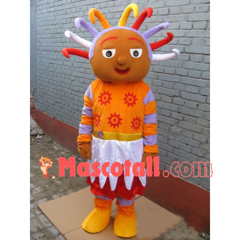 Upsy Daisy With Stamen Hair Cartoon Mascot Costume