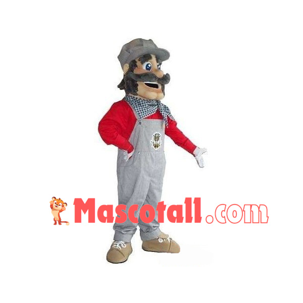 Tired Old Milkman On The Farm Mascot Costume