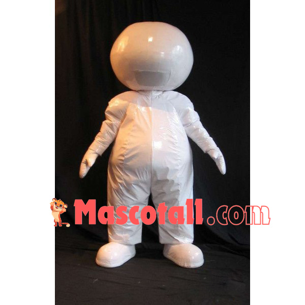 Smooth White Insulated Doll Mascot Costume