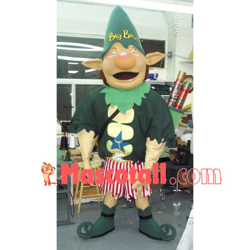 Big Nosed Elf In The Deep Forest Mascot Costume