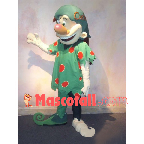 Elf In Tattered Spotted Top Mascot Costume