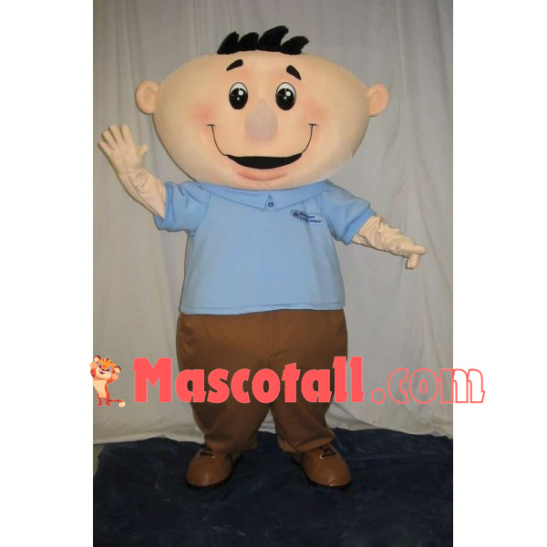 Jolly Boy Baby With Thinning Hair Mascot Costume