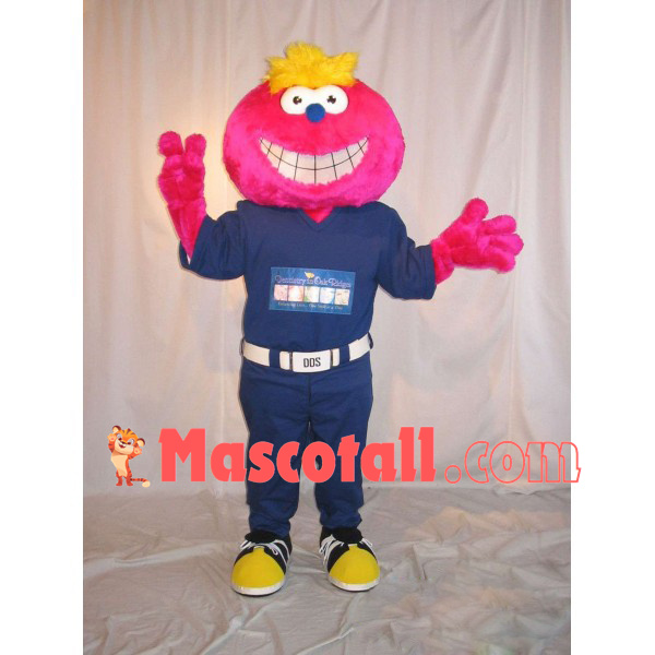 Smiley Plush Doll of Safety Protection System Mascot Costume