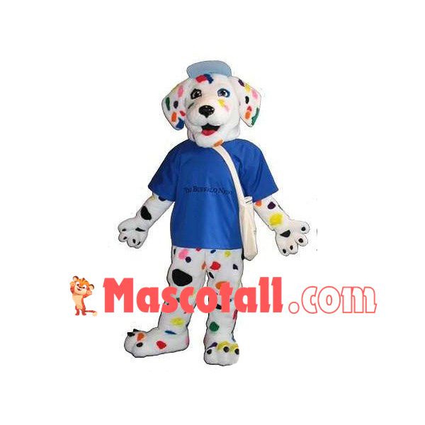 Painted Dalmatian Carrying Messenger Bag Mascot Costume