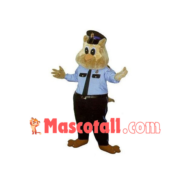 Police Owl Doing Investigation Mascot Costume
