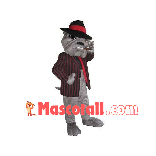 Secretly Visiting The Detective Bulldog Mascot Costume