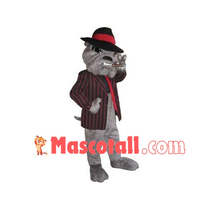 Secretly Visiting The Detective Bulldog Mascot Costume