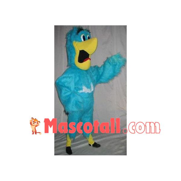 Shocked The Light Blue Hairy Parrot Mascot Costume