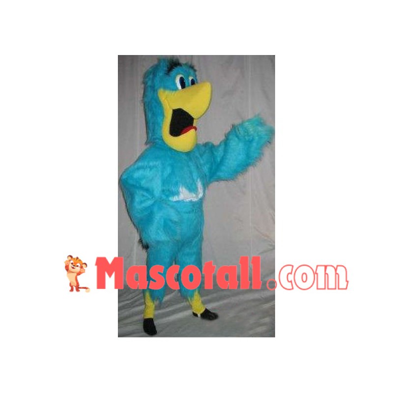 Shocked The Light Blue Hairy Parrot Mascot Costume
