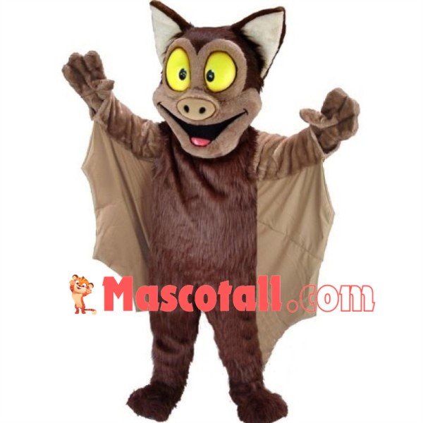Lovely Brown Bat Mascot Adult Costume 