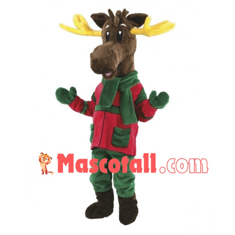 Christmas Reindeer Mascot Adult Costume 