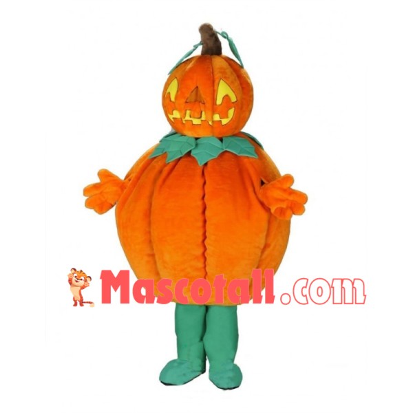 Halloween Pumpkin Man Mascot Costume 