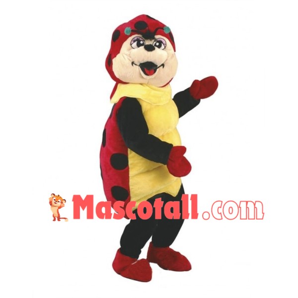 Lovely Cartoon Ladybug Mascot Adult Costume 