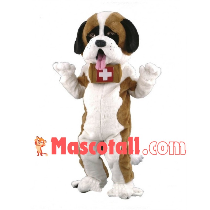 Lovely St. Bernard Mascot Adult Costume 