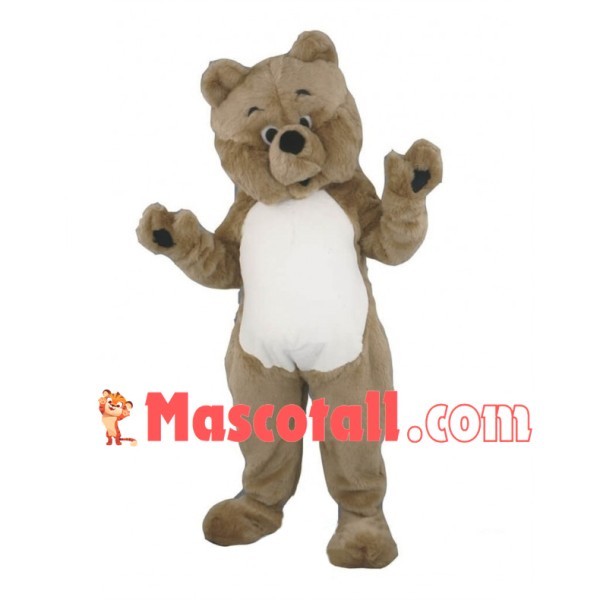 Cute Grizzly Bear Mascot Adult Costume 