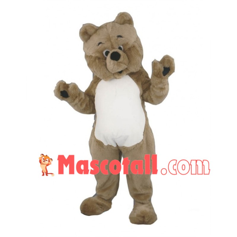 Cute Grizzly Bear Mascot Adult Costume 