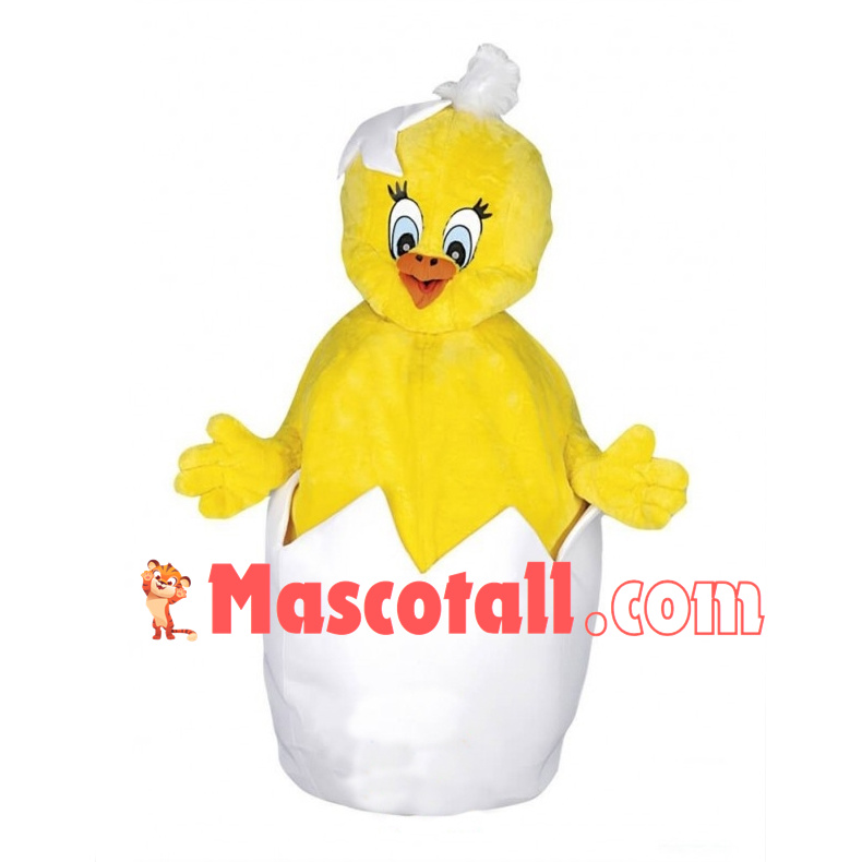 Adorable Newborn Chicken In Egg Shell Mascot Costume	