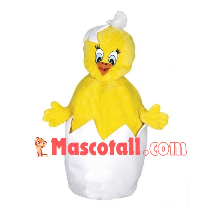 Adorable Newborn Chicken In Egg Shell Mascot Costume	