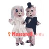 Lovely Wedding Pink Pigs Mascot Adult Costume	