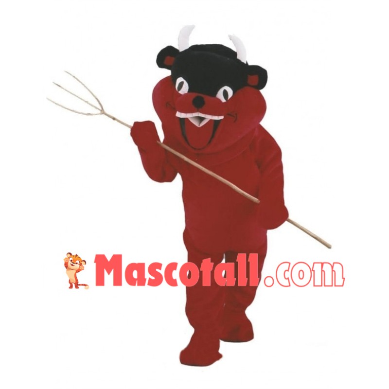 Happy Devil Mascot Adult Costume	