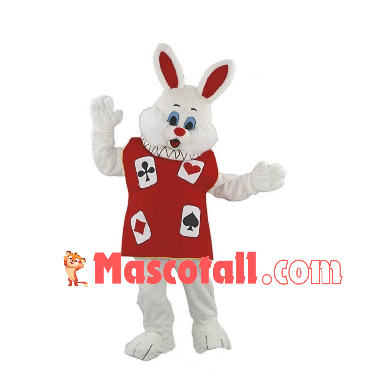 Queen's Court White Rabbit Mascot Costume 