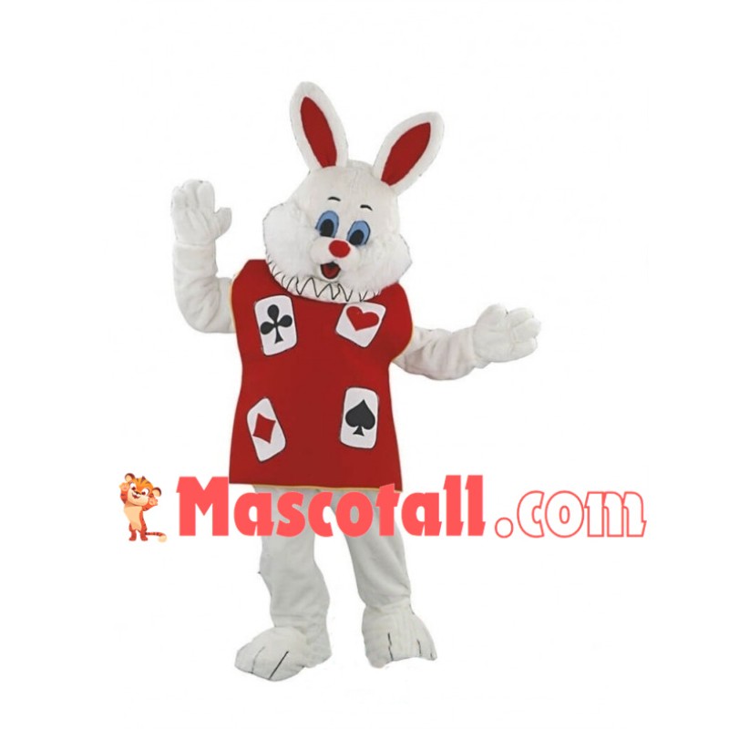 Queen's Court White Rabbit Mascot Costume 