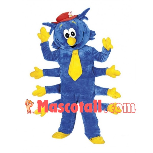 Mr. Blue Centipede Mascot Costume 