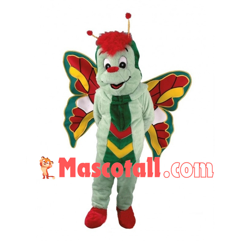 Green Butterfly Mascot Adult Costume