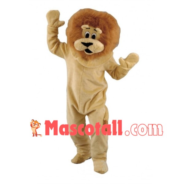 Beige Lion Mascot Costume
