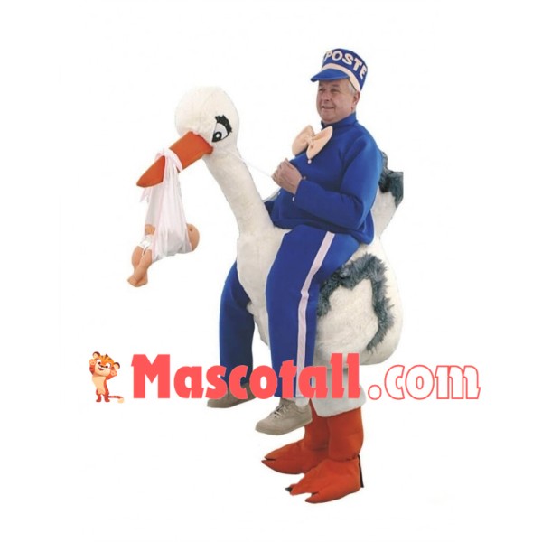 Carry Me Ride On Stork Costume Animal Funny Pants Novelty