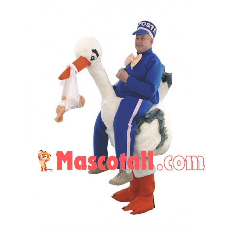 Carry Me Ride On Stork Costume Animal Funny Pants Novelty
