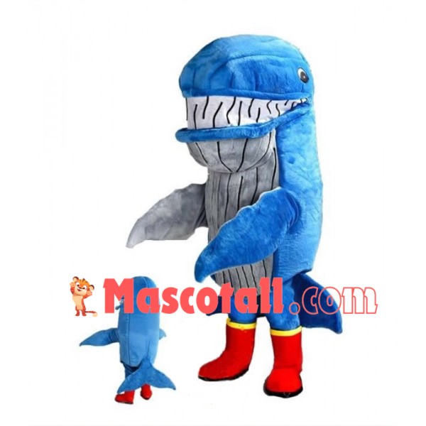 Deluxe Blue Whale Lightweight Mascot Costume