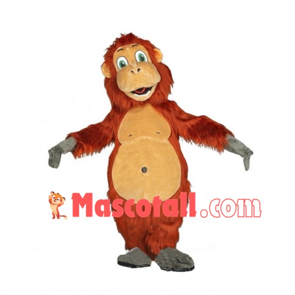 Orangutan Long Fur Mascot Costume