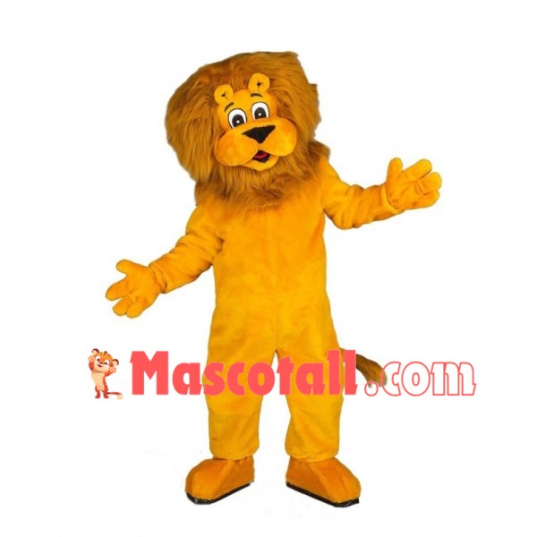Lovely Yellow Lion Mascot Costume