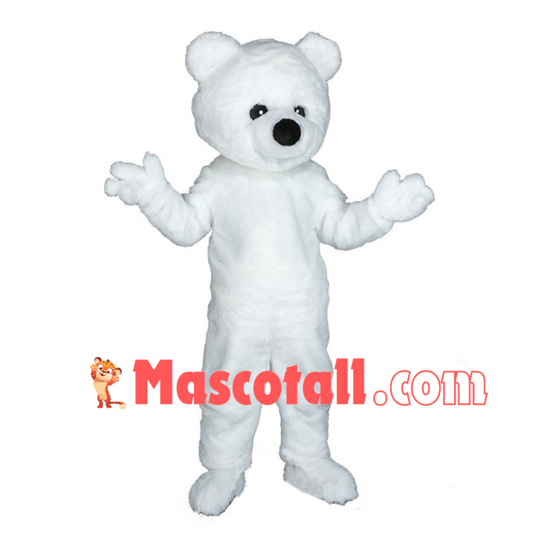 Adorable White Bear Mascot Costume