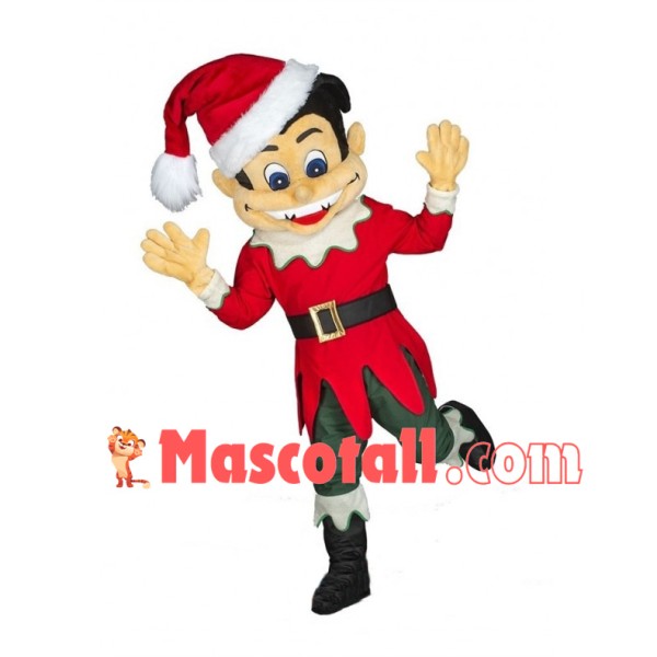 Optimistic Christmas Elf Mascot Costume