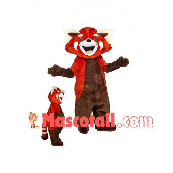 Lovely Red & Brown Raccoon Mascot Costume