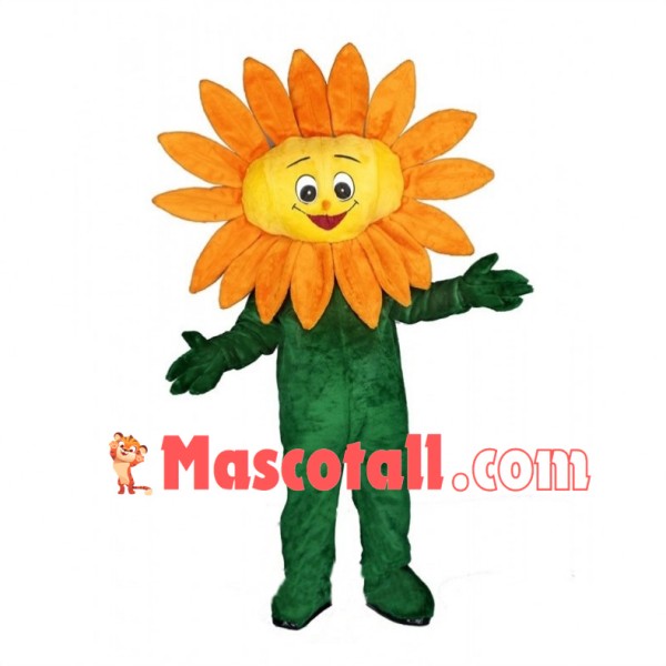 Cartoon Sunflower Man Mascot Costume