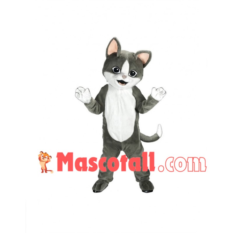 Lovely Gray & White Cat Mascot Costume 