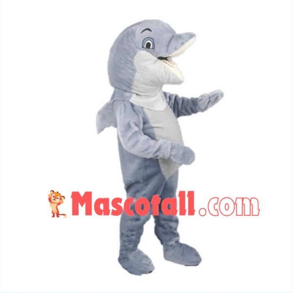 Lovely Grey Dolphin Mascot Costume 