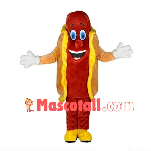 Hot dog Man Mascot Costume 