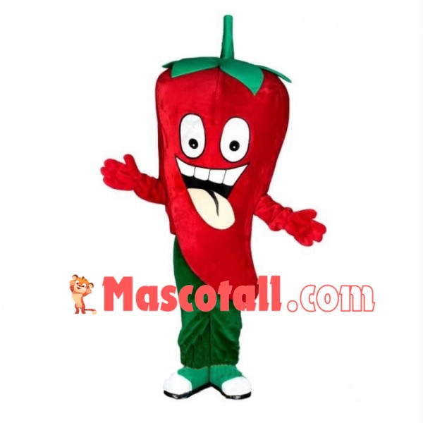 Mischievous Cartoon Chili Pepper Mascot Costume 