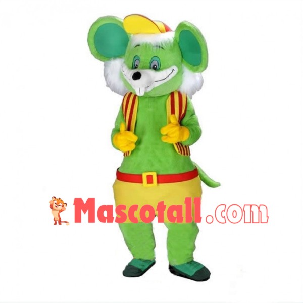 Green Mouse Mascot Costume Fancy Dress Outfit 