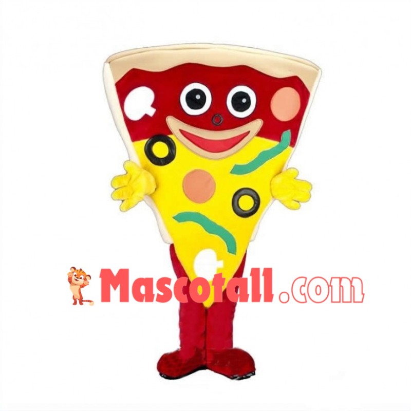 Deluxe Cartoon Pizza Slice Mascot Costume